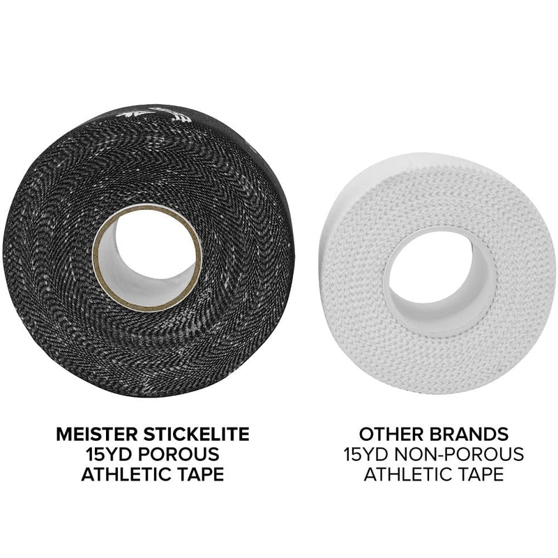 Meister StickElite Professional Porous Athletic Tape - 15yd x 1.5" - Black - 3 Rolls 3 Count (Pack of 1) - BeesActive Australia