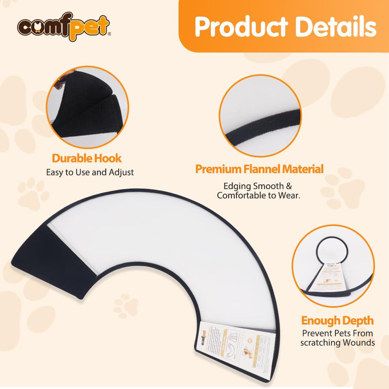 Comfpet protective dog collar, anti-bark collar and cone for dogs after surgery, adjustable biting, neck collar for dogs and cats, 40 cm, M - BeesActive Australia