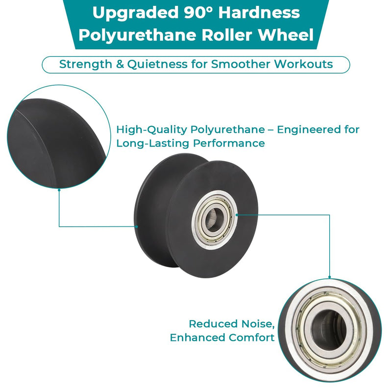Elliptical Roller Wheel 340773 Polyurethane 90°Hardness Quiet LongLasting Fits For TreadLife For ProForm For NordicTrack