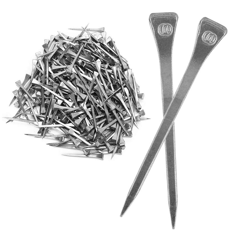 Yosoo Horseshoe Nails Set E6 250PCS Steel Horse Hoof Nail, Horseshoe Nails 2.13inch Firmly Horse Tool Horse Hoof Nail with Good Elasticity Steel Hoof Peg Securing Accessory for Training - BeesActive Australia