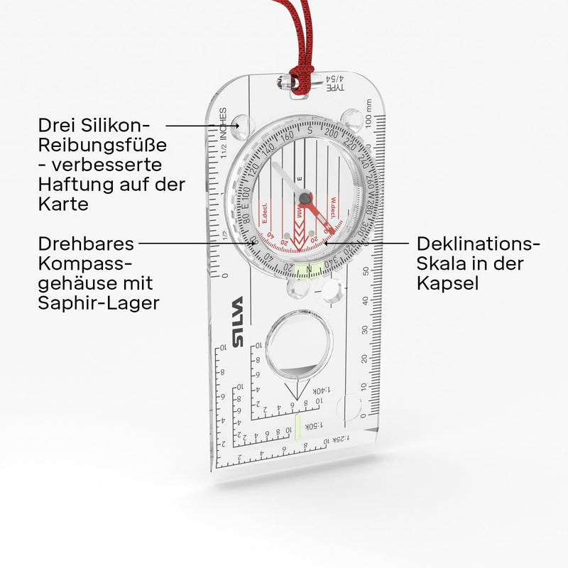 Silva Expedition 4 Rotatable Compass - 1:25k, 1:40k, 1:50k Scales - Advanced Navigation for Professionals - Hiking Compass - BeesActive Australia