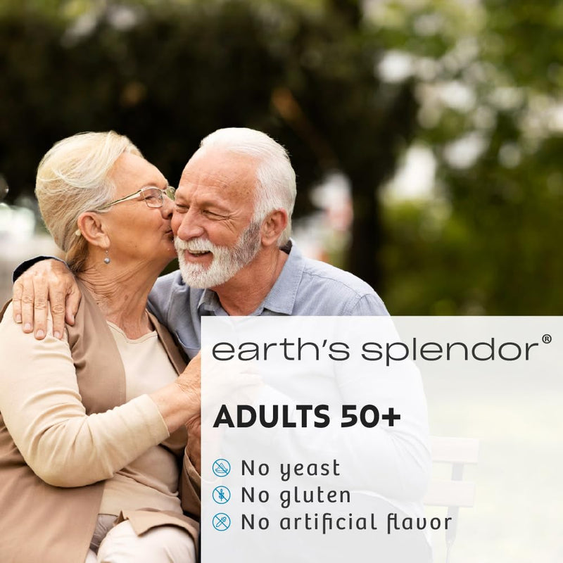 Earth's Splendor Adults 50Plus Multivitamin Daily Supplement 120 Day Supply | Adults 50Plus Multivitamin Supplement Wellness Support Immune Energy Heart Brain Bone Digestive Nutrient Senior Complete 50+ Single