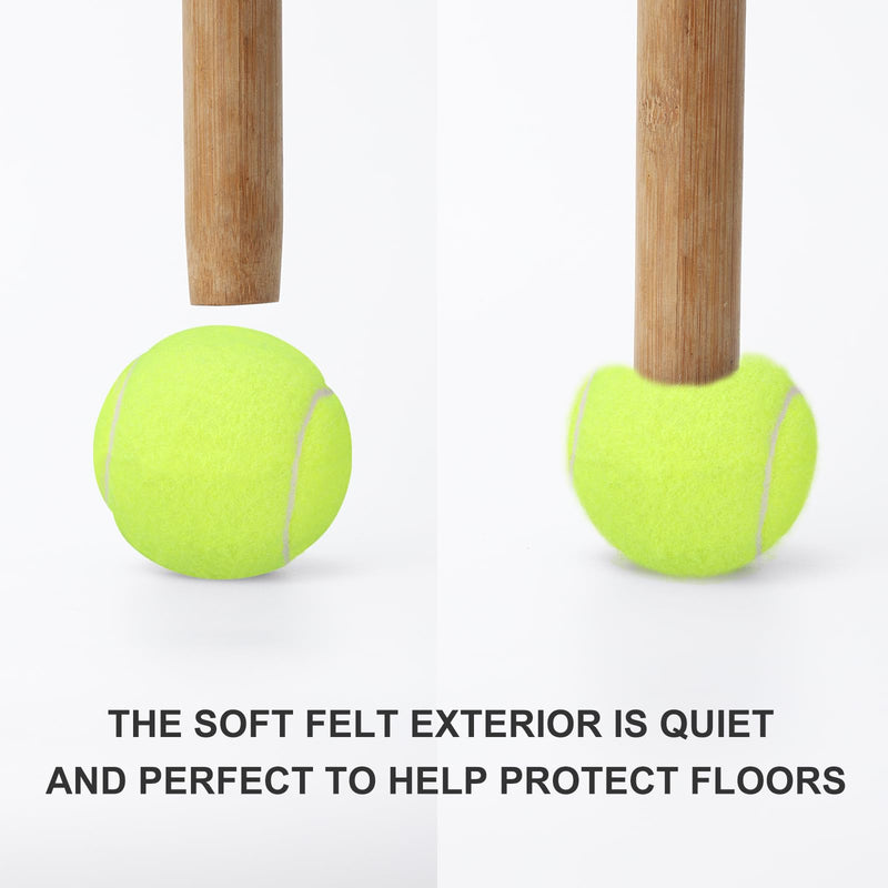 ANCKNE Walker Tennis Balls Precut Tennis Balls for Walkers 4PCS Walkers Legs Universal Precut Glide Balls, Heavy Duty Long Lasting Felt Pad Glide Coverings Yellow