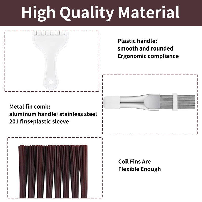 Pack of 2 lamella comb, condenser comb dryer, brush for air conditioning cleaner, cleaning brush, heat pump dryer, condensers, stainless steel radiators, air conditioning systems - BeesActive Australia