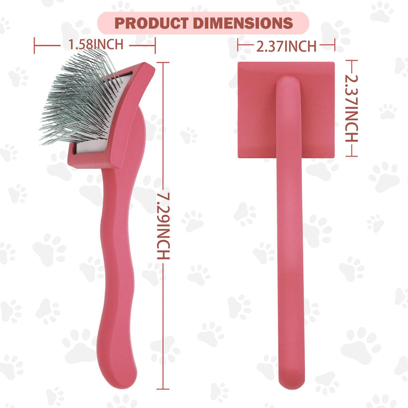 Dog Slicker Brush for Goldendoodles & Golden Doodle Brush for Grooming Kit - Dog Brush for Goldendoodle, Labradoodle, Poodles - Pet Hair Brush for Short & Medium Haired Dogs -Small (Red) - BeesActive Australia