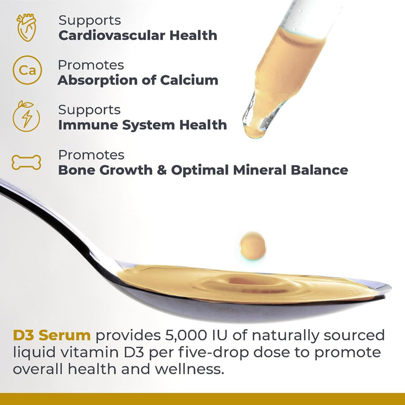 Premier Research Labs Vitamin D3 Serum - Liquid Vitamin D Oil Drops for Adults, Liquid D3 5000 IU, High Potency VIT D3 Liquid, Easy to Take Formula - 0.43 fl oz 0.43 Ounce (Pack of 1)