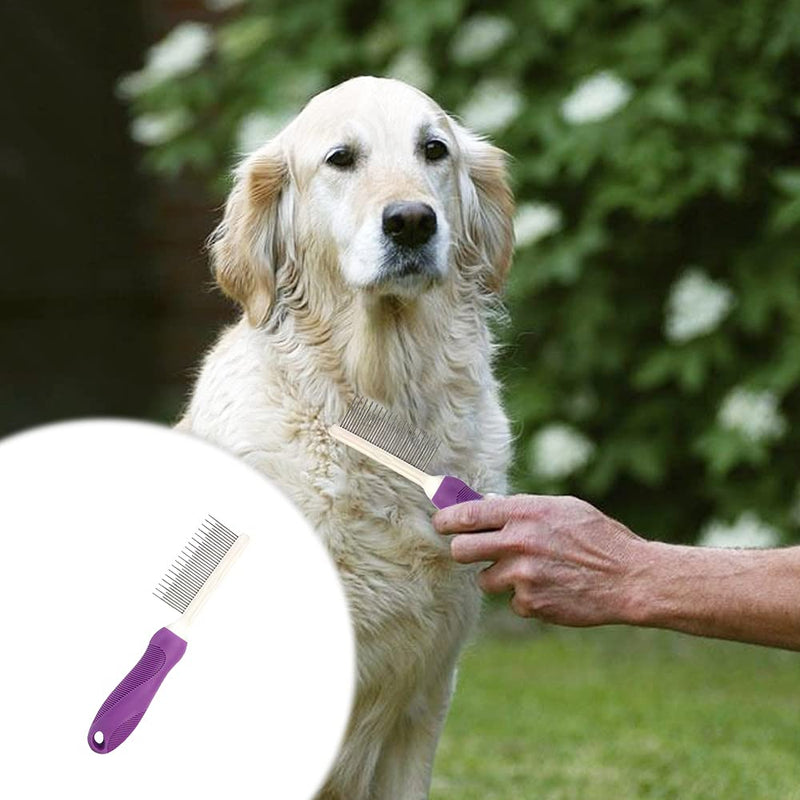 Detangling Pet Hair Comb Pet Grooming Comb Long Stainless Steel Teeth Comb for Dogs Cats - BeesActive Australia