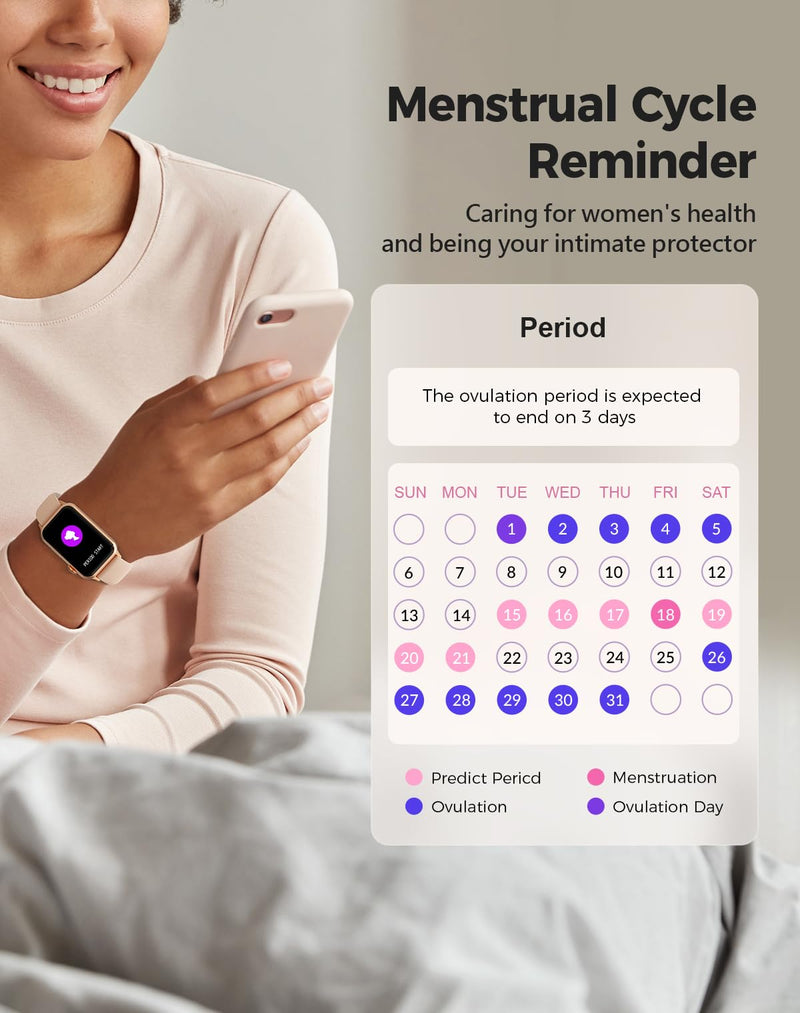 Health Fitness Tracker Smart Watch with 24/7 Heart Rate Blood Oxygen Blood Pressure Monitor Sleep Tracker 128 Exercise Modes Step Calorie Counter Pedometer IP68 Waterproof for Women Men Android iOS Rose Pink