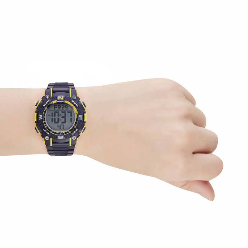 Miykon Womens Sports Digital Watch - Lightweight Shockproof, Super Illuminator, Stopwatch and Timer, Alarm, Dual Time, 24hr Military Time, 100M Water Resistant 38mm Navy Blue - BeesActive Australia