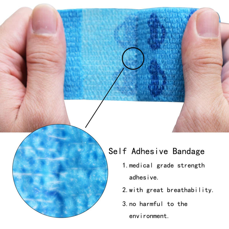 Stmandy Vet Tape wrap, wrap Bandage 2 inch 6 Rolls,Adhesive wrap Bandage for The Person or The Pets (cat,Dogs,Horse and Other Animal) who was injure or Have Wounds (Cartoon 6pcs) 2 Inch (Pack of 6) - BeesActive Australia