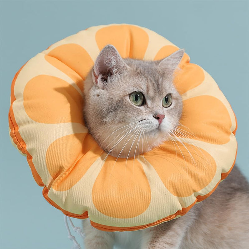 PLUSHCEWT Cat Cone Collar, Soft Adjustable Pet Recovery Collar, Cute Sunflower Neck Cat Cone Pet Recovery Collar for Cats, Kittens, Puppies, Cats, Dogs, Rabbit M - BeesActive Australia