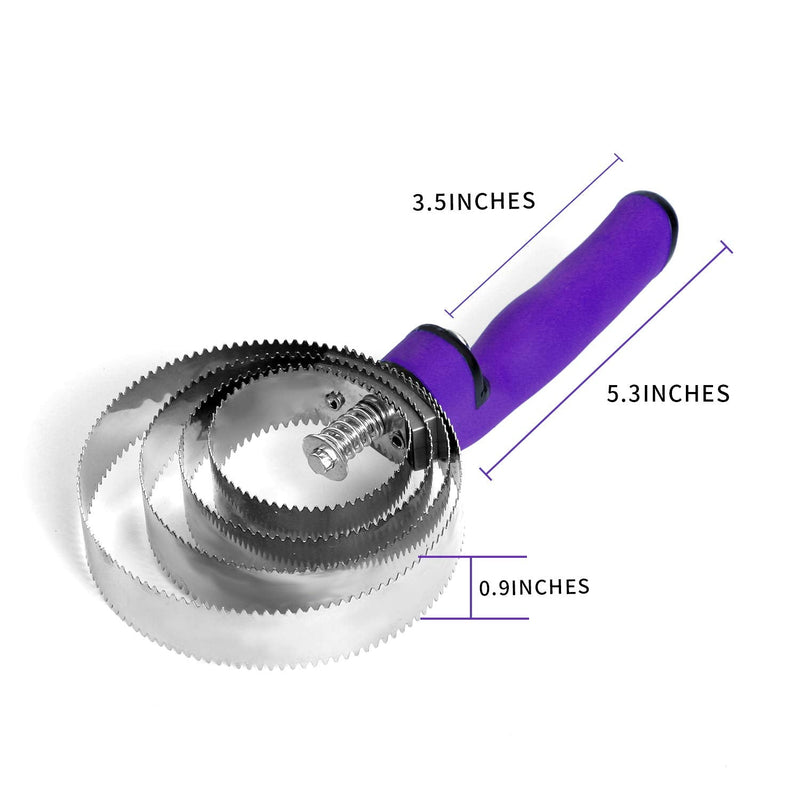 Reversible Stainless Steel Curry Comb with Soft Touch Grip (Purple) purple - BeesActive Australia