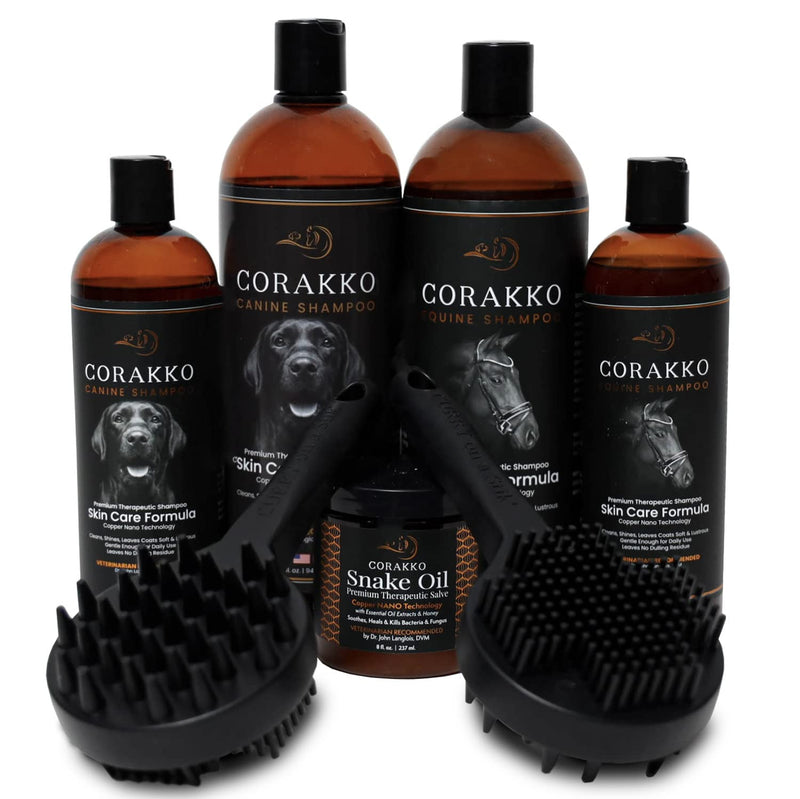 Corakko - Horse Shampoo - Premium Therapeutic Skin Care Formula - Nano-Copper Technology - Leaving Coat Conditioned & Protected against Skin Funk, Itching, Bites, & Preventing Skin Ailments - 32oz - BeesActive Australia