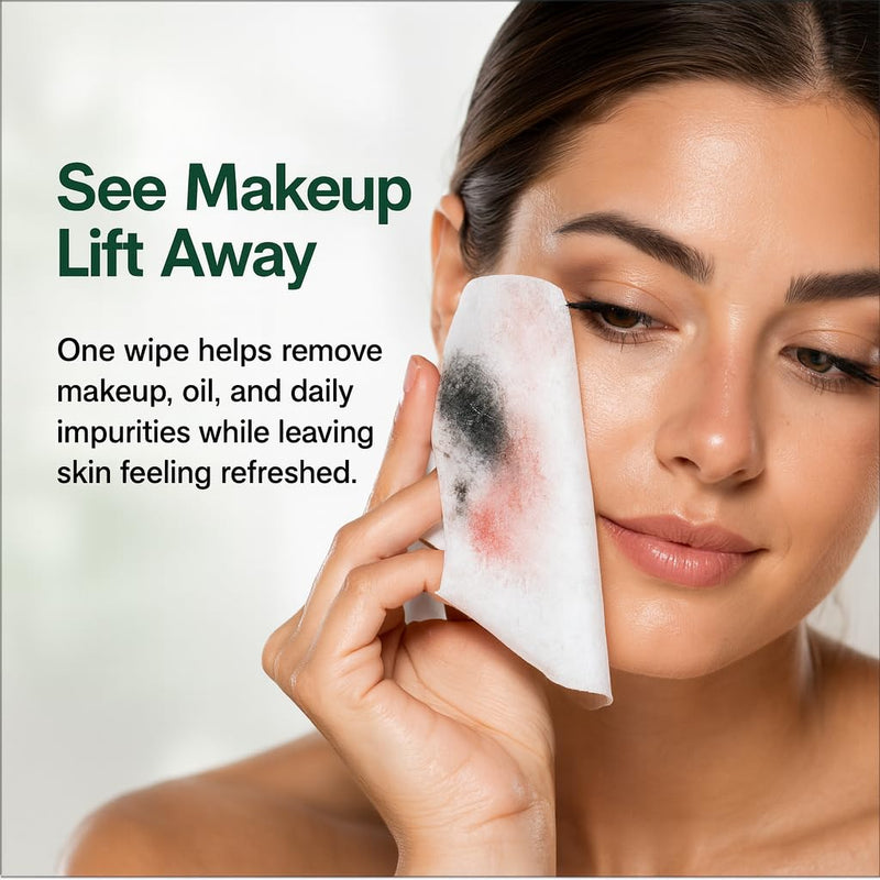 Global Beauty Care Aloe Vera Waterproof Makeup Remover Face Cleansing Wipes | Supports Hydrates Skin, Removes Waterproof Makeup, Lifts Oil & Dirt, Vitamins A, C & E, All Skin Types, 120 Wipes (4-Pack) 30 Count (Pack of 4)