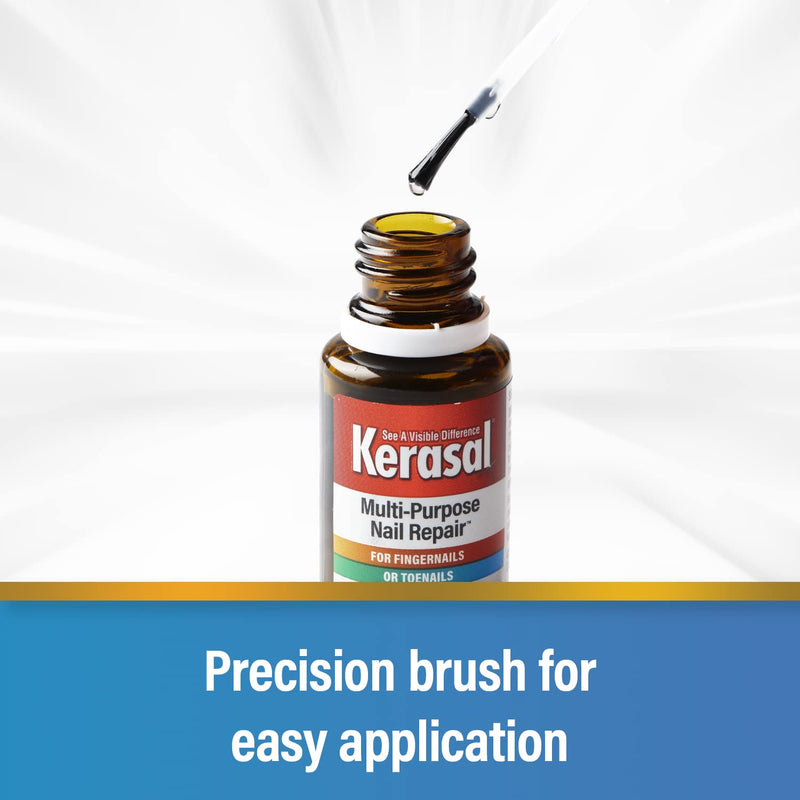 Kerasal Multi-Purpose Nail Repair, Nail Solution for Discolored and Damaged Nails, 0.43 fl oz 0.43 Fl Oz (Pack of 1)