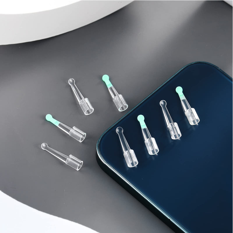 Nuanchu 10 Pcs Ear Spoon Tips Ear Cleaner Replacement Set for 3.5 mm Otoscope Plastic Cleaner Tips Reusable for Teens Adults Family Health Care(Transparent, Light Green) Transparent, Light Green - BeesActive Australia