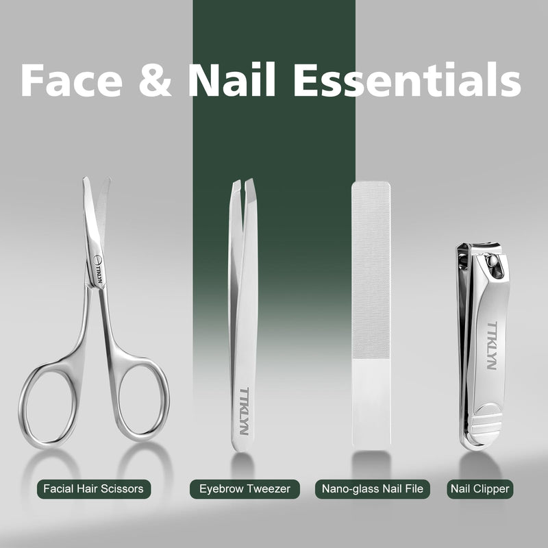 Manicure Kit for Women, Stainless Steel Nail Kit with PU Leather Case, Precision Pedicure Tools for Feet - BeesActive Australia