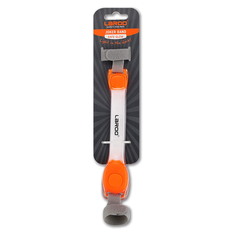 LaRoo Safety LED light band for dogs and cats, LED light flashing light with Velcro fastener, easy to attach to collar, leash and harness, waterproof, bright, outdoor sports, orange - BeesActive Australia