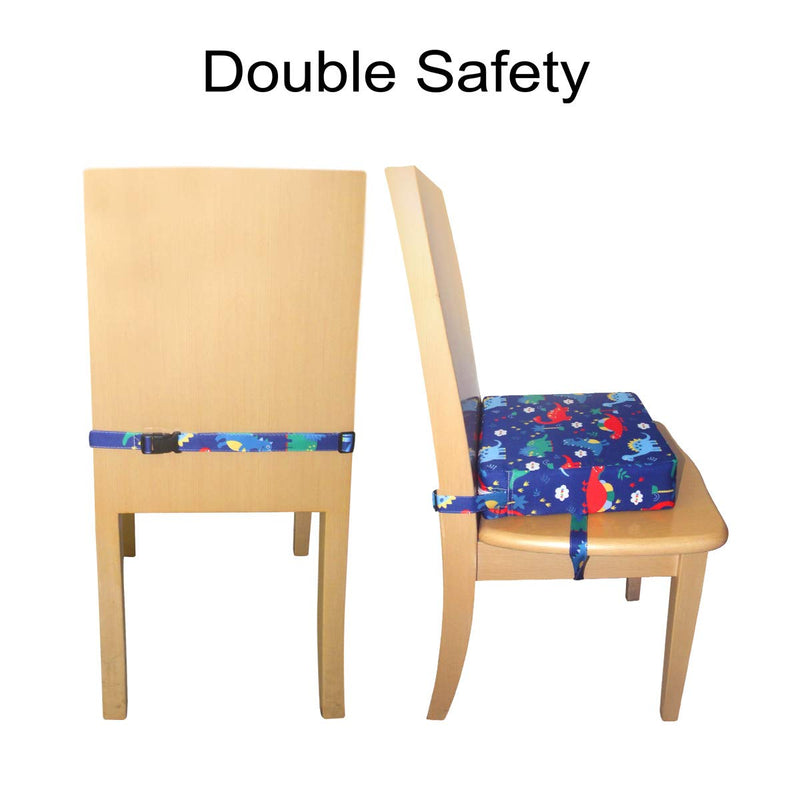 Dining Chair Heightening Cushion Portable Dismountable Adjustable Highchair Booster for Baby Toddler Kids Infant Washable Thick Chair Seat Pad Mat (Dark Blue) Dark Blue - BeesActive Australia