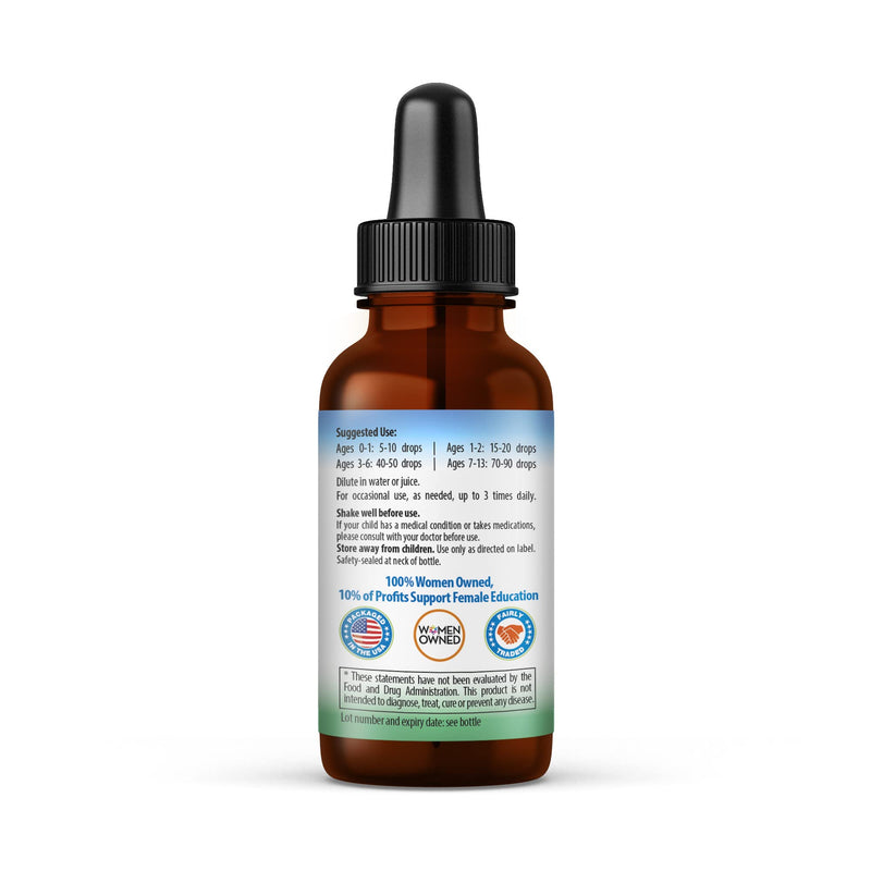 Herbal Goodness Kids Focus and Attention Supplements 1oz, Ashwagandha | Moringa, Herbal Blends, Cognitive Support, Non-GMO Liquid Vitamins for Concentration, Mood & Brain Health, Made in USA