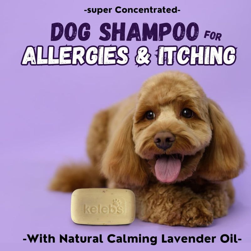 Dog Shampoo | Allergies and itching | Dog Shampoo for Sensitive Skin | All Natural Dog Soap Bar with Lavender Oil & Oatmeal | No Plastic Vegan | 3PCS 3 - PawsPlanet Australia
