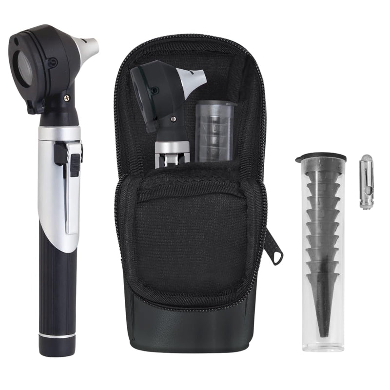 Fiber Optic Mini Otoscope - Ear Scope with Light for Infection Detection, Wax Removal, and at-Home ENT Exams (Black Color) - BeesActive Australia