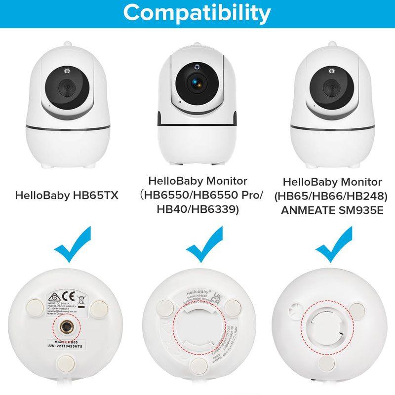 Adjustable Baby Monitor Mount for HelloBaby HB65/HB40/HB6550/HB66/HB6339/HB6550 Pro, ANMEATE SM935E, Universal Baby Monitor Wall Mount with Perfect View and Easy to Install - BeesActive Australia