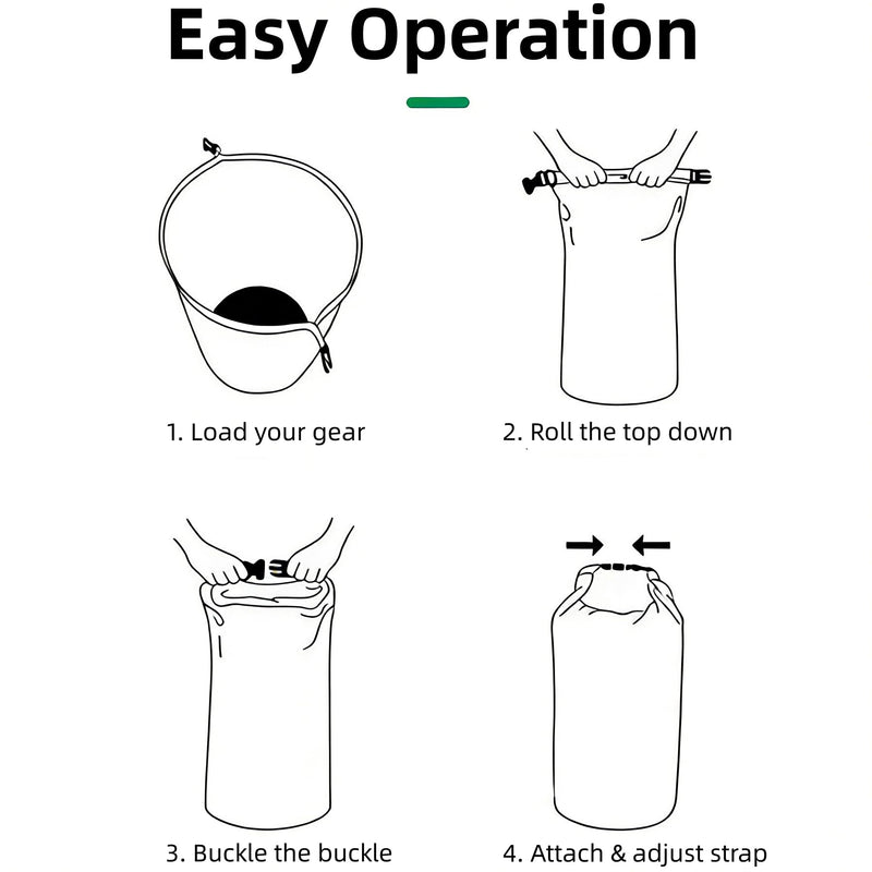 Waterproof Dry Bag 2L, IPX8 Roll Top Waterproof Belt Bag with Clear Phone Window, Phone Pouch Water Protector, Boat & Kayak Accessories, Essentials for Cruise Camp Swim Beach Fish Travel (White) White dry bag 2L - BeesActive Australia