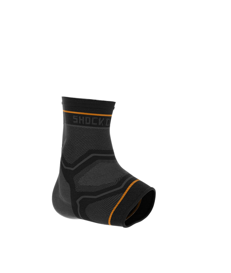 Shock Doctor Compression Knit Ankle Sleeve with Gel Support Adult-Small Black/Grey
