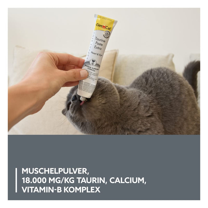 GimCat EXPERT LINE Taurine Paste Extra - This functional cat snack boosts heart function and vision - 1 tube (1 x 50 g)