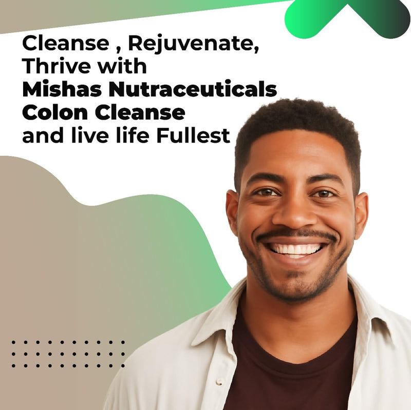 Mishas Nutraceutical Colon Cleanse - Relief from Gas and Bloating, Supports Gut Health with Magnesium, Berberine, Vitamin D, Quercetin & More - Colon Cleanse Formula - 90 Capsules