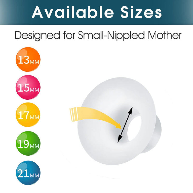 Flange Inserts 19mm for Medela/Spectra/Elvie/Motif Luna/Ameda MYA Breastpump 24mm Breast Shields. Reduce 24mm Nipple Tunnel Down to 19mm;2pc/Each - BeesActive Australia