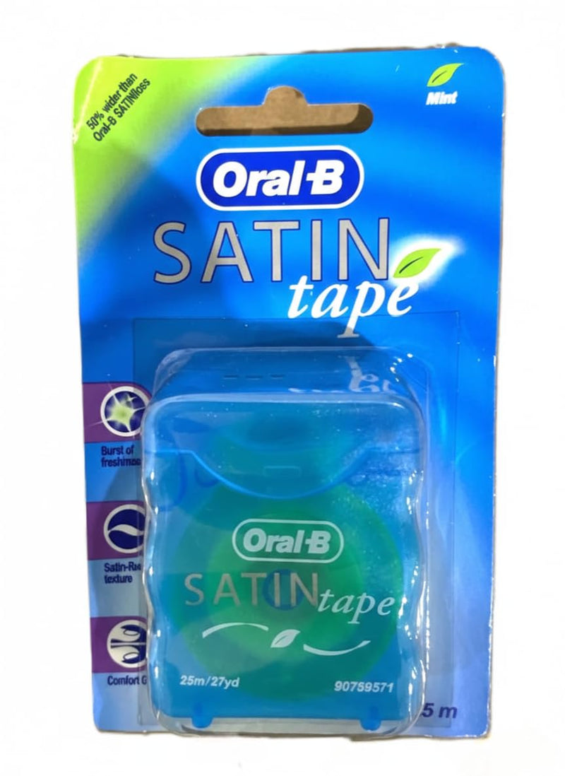 Oral-B Statin Tape Dental Floss 25m (12 Units) by Oral-B Satin Tape Mint 82 Foot (Pack of 12) - BeesActive Australia