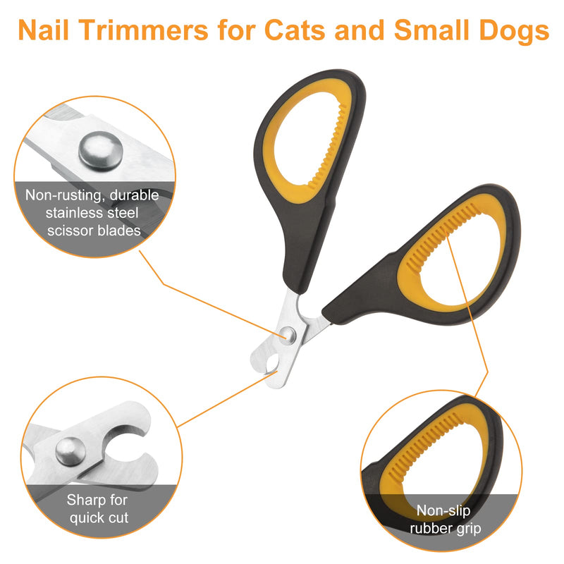 Cat Nail Clipper, Premium Dog Nail Clippers Trimmers Cat Claw Pet Nail Clippers Professional Ergonomic Anti-Slip Small Animals Grooming Tool for Kitten Cats Puppy Birds Hedgehogs Rabbits Hamsters - BeesActive Australia