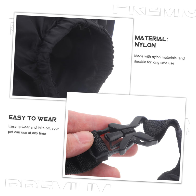 Safety Eye Mask for Pets Durable Pet Blind Noise Cancelling Headphones with Noise Cancelling Lid Multi Nylon Pack of 1 S black