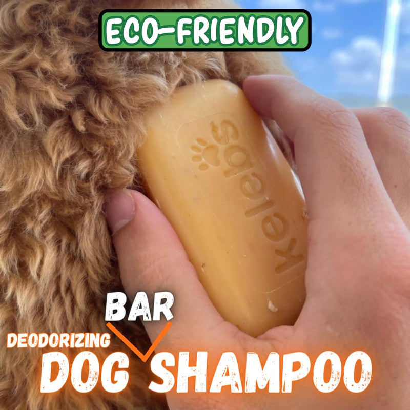 Deodorizing Dog Shampoo for Smelly Dogs | Puppy Shampoo | Organic Pet Shampoo for Dogs | Natural Dog Shampoo Bar | Citrus Essential Oils | Eco-Friendly | Zero Plastic Waste | Vegan | 3 Pack - BeesActive Australia