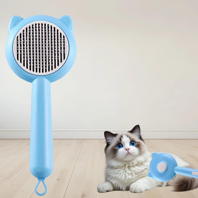 Cat Brush for Shedding，Pet Grooming Brush for Cats & Dogs，Cat Hair Brush with Self Cleaning Button,Deshedding Brush Easy to Removes Loose Fur - BeesActive Australia