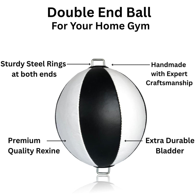 Double End Boxing Ball with Steel Rings – Reflex Speed Punching Ball for Training, Dodge Ball for Boxing, MMA, Dual End Bag for Home & Gym Workout - BeesActive Australia