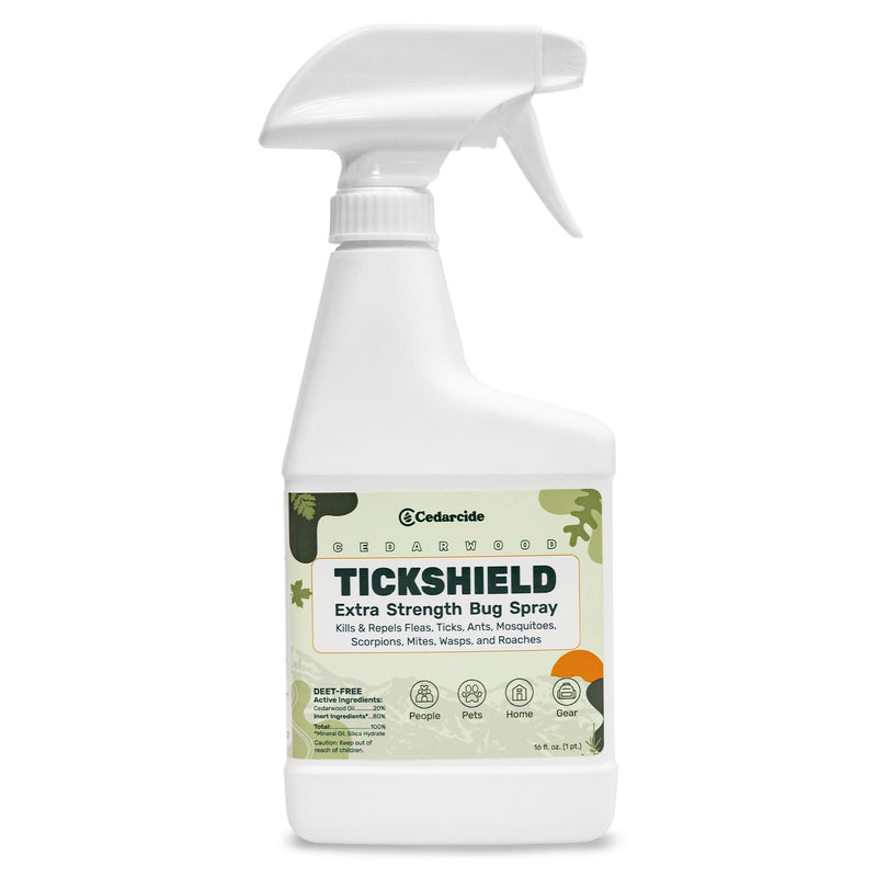 Tickshield Extra-Strength Bug Spray | Our Original Formula with an Extra Kick | for People, Gear, & Animals Over 20 Lbs (Pint) 16 Fl Oz (Pack of 1)