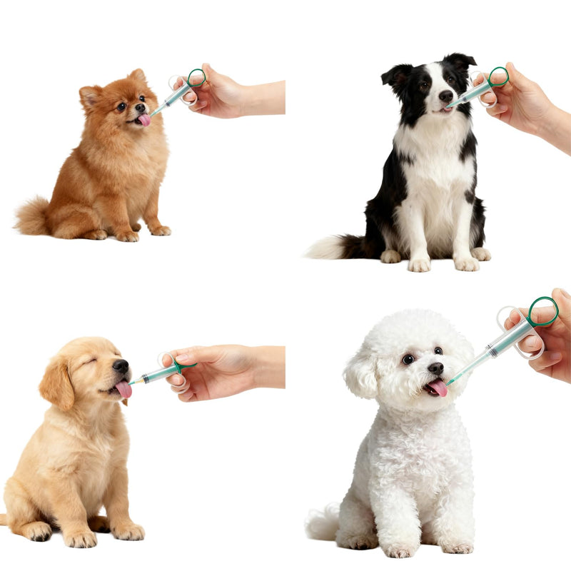 Pack of 3 Medication Feeder for Cats and Dogs, Stress-Free Pill Dispensers for Cats and Small Dogs, Pill Gun Assist Tool with Pusher for Tablets