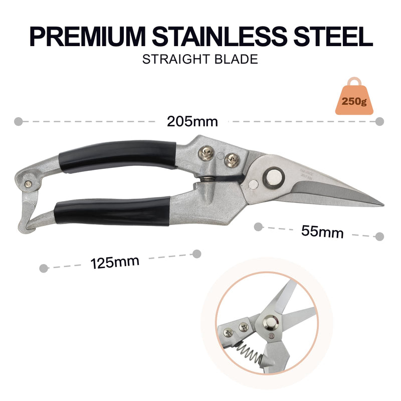 Goat Hoof Trimmers and Farrier Shears – Versatile Hoof, Wire, and Pipe Cutting Tool for Livestock– Silver (1pack) Silver-Black 1pack
