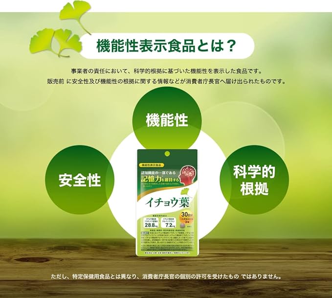 Ginkgo Biloba Extract Supplement [Food with Function Claims] 3 bags of 180 tablets, approximately 3 months' worth Flavonoids Terpene Lactones Kyoto Yakuhin Healthcare - BeesActive Australia
