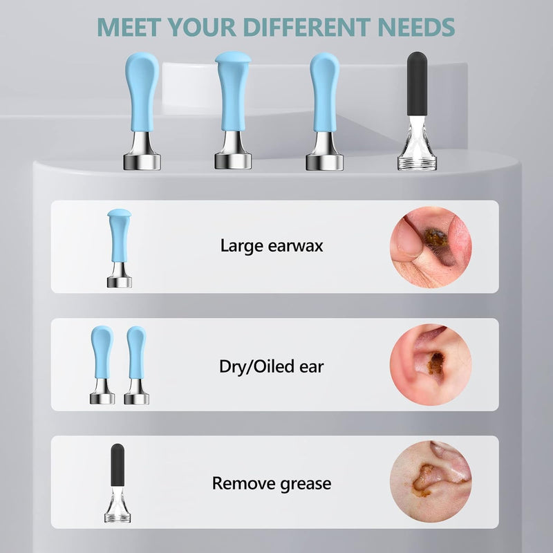 Premium Silicone Ear Cleaning Tips – 8-Piece Replacement Set for Bebird Ear Endoscopes | Spiral, Scoop & Brush Attachments with Travel Case - BeesActive Australia