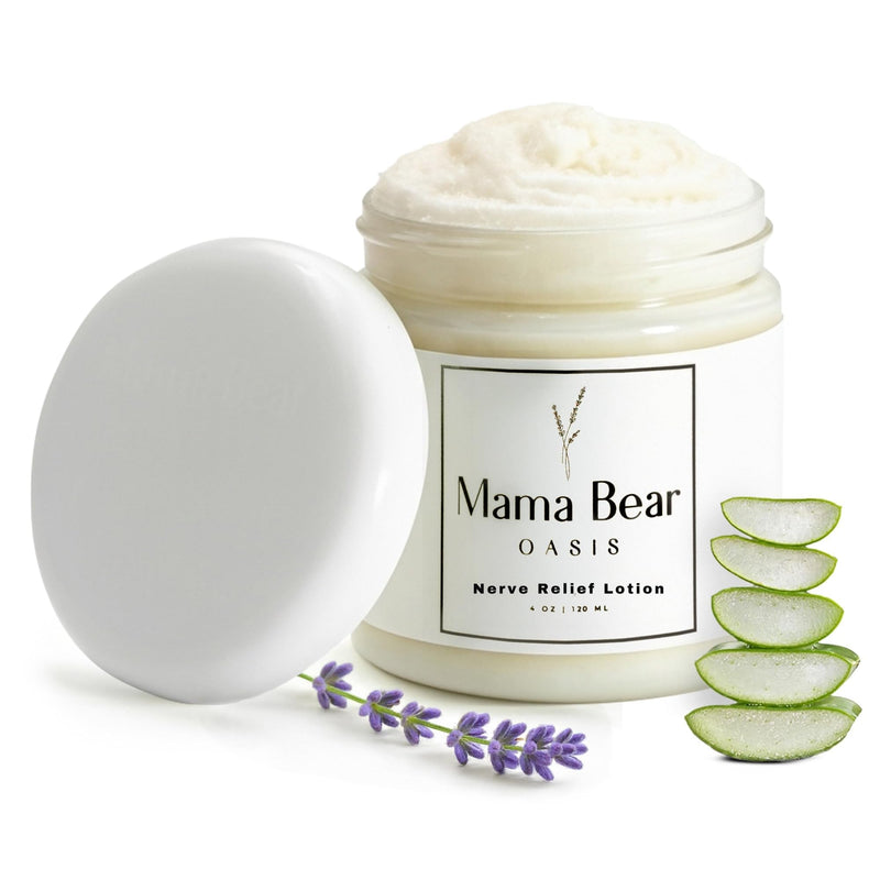 Mama Bear Oasis Lotion - Magnesium Cream - Lavender Magnesium Lotion for Foot, Hands, Legs, Toes Includes Arnica, Vitamin B6, Aloe Vera, MSM (Pack of 1) 1-Pack