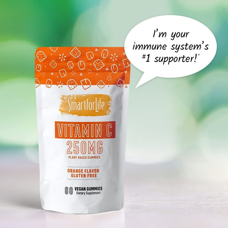 Smart for Life Vitamin C Gummies - Plant-Based Vegan Vitamin C Gummies Natural Orange Flavor - Immune Support Gummies for Adults and Kids - Non-GMO - Dietary Supplement - 30 Count | Plant Based Vegan Gummies - Immune Support for Adults and Kids - Non-G...