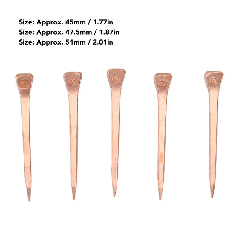 250Pcs Horseshoe Nails, Copper Plating Shoeing Nails with Plastic Box, Copper Plated Horseshoe Nails, Equestrian Riding Equipment, for Raise Livestock(45mm Copper-Plated Nail E3) 45mm copper-plated nail E3 - BeesActive Australia