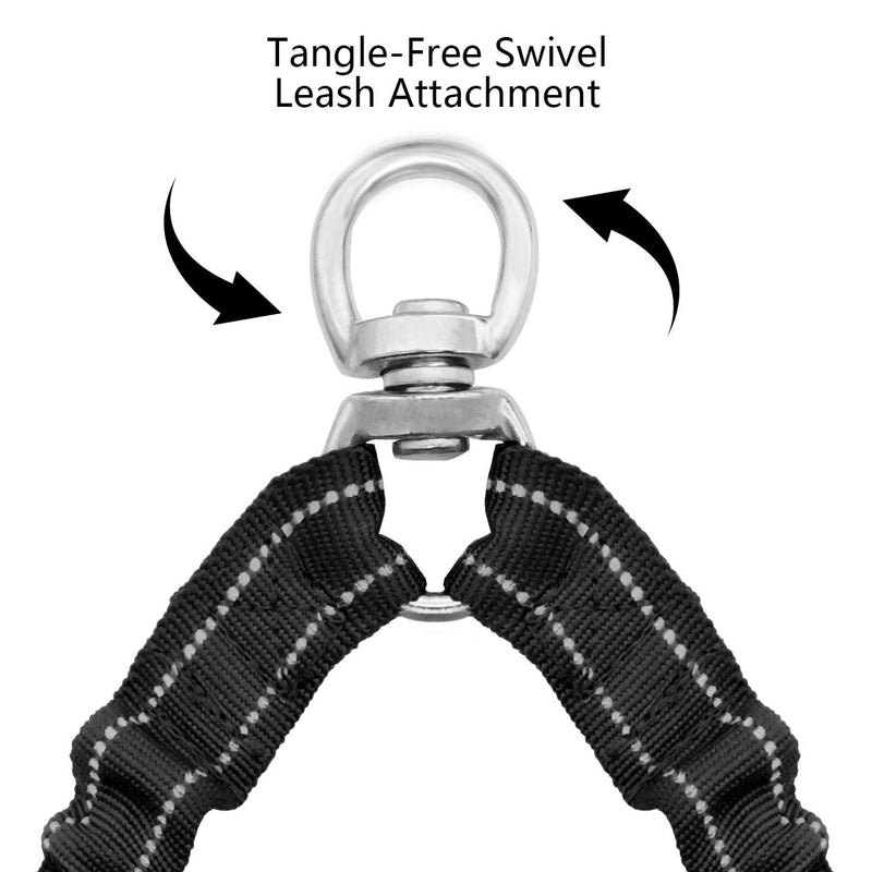 Double Dog Leash,Reflective No Tangle Leashes for 2 Dogs,Dual Dog Training Leash for Medium Large Dogs,Black Large (Pack of 1) Black - BeesActive Australia