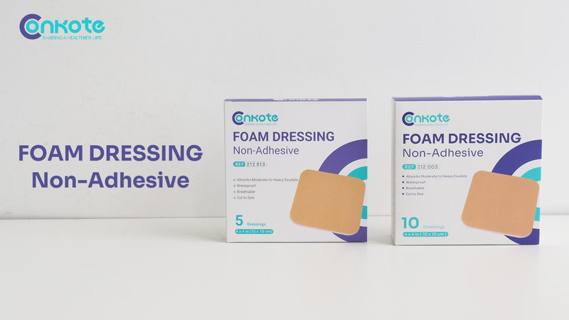 Conkote Foam Dressings Non-Adhesive Pads for Exudating Wounds 4"x4" 10 Pack 4'' x 4''Non-Adhesive (10 Dressings)