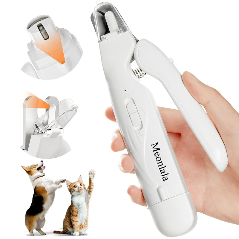 2-in-1 Dog Nail Clippers & Dog Nail Grinder with 2 LED Lights, Ultra-Quiet, USB Rechargeable,Security Upgrade,Multiple Grinding Methods, and Splash Guard for Small and Large Dogs & Cats