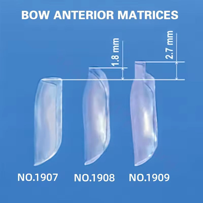 Dental Clear Matrix Anterior Matrice, BT Anterior Matrices Bioclear Style, Transparent Bow Anterior Matrices Sectional Contoured Matrix System (1, S) 1